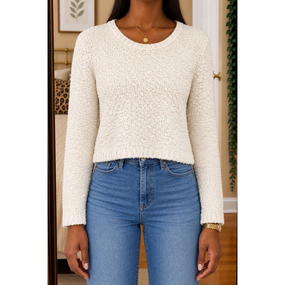 Jamie Scott Womens Size M Popcorn Knit Pullover Sweater Acrylic Vintage 90s